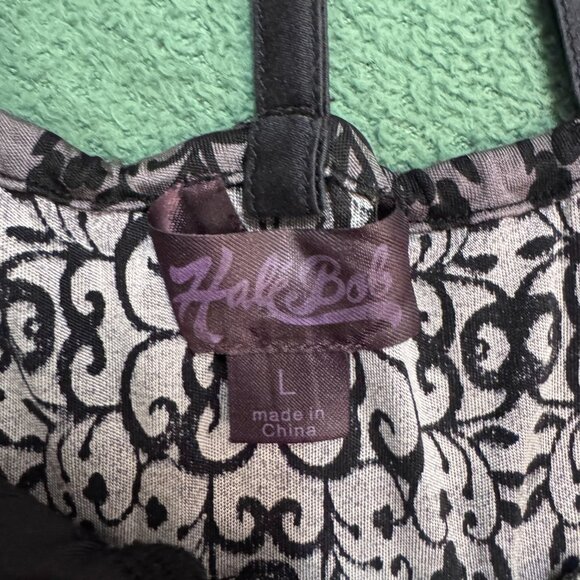 EUC Hale Bob Boho Print Halter Dress Crochet Back Detail Size Large - Picture 4 of 4